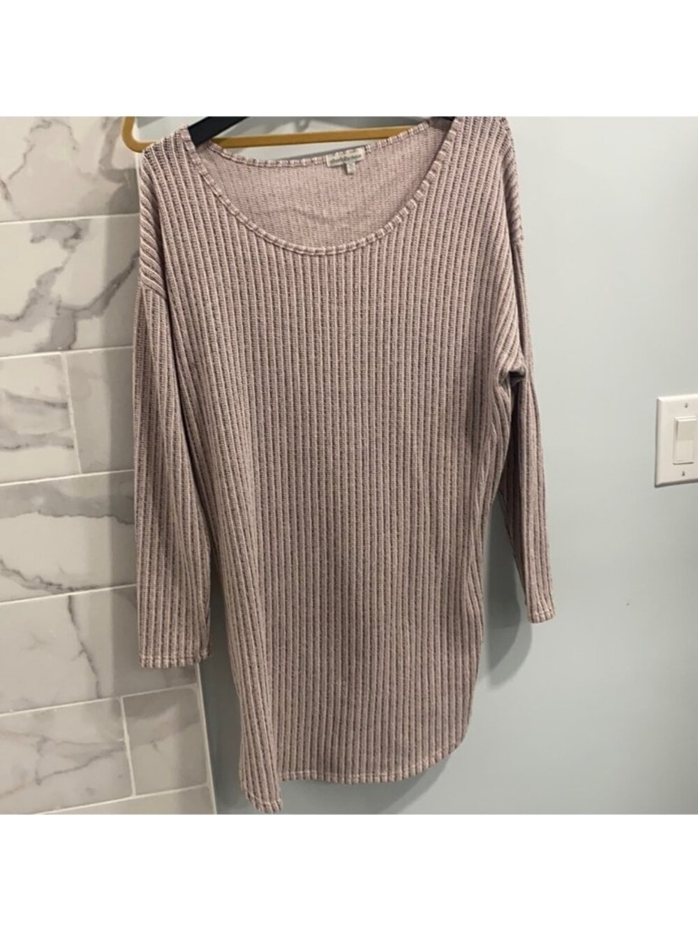 Long striped sweater dress